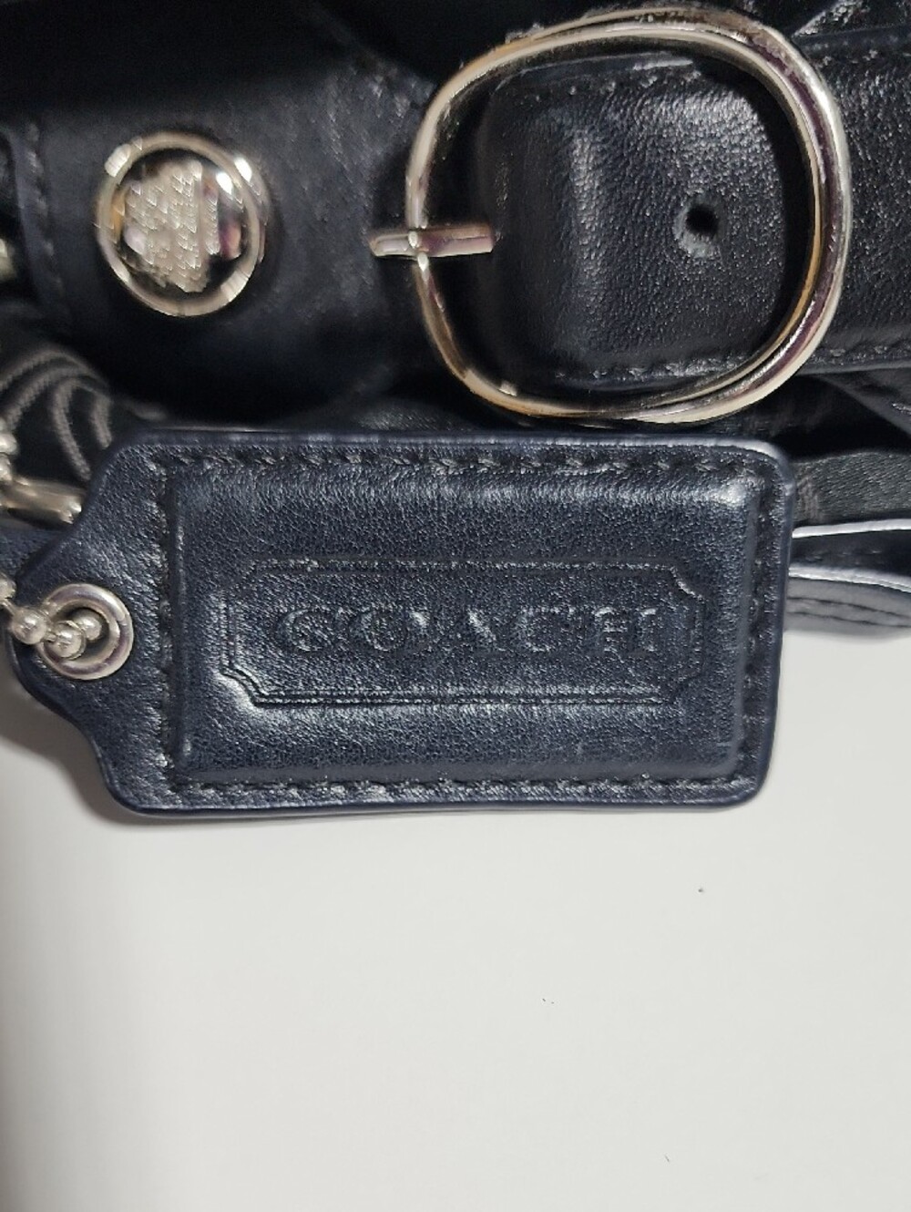 Coach Black Signature Shoulder Bag with Silver Hardware - Picture 3 of 8